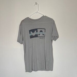 RVCA Men's Short Sleeve Tee in Gray with Graphic